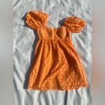 Lilly Pulitzer Kay Babydoll EYELET Dress Cantaloupe Oversize Pinwheel Sz 6 Photo 1