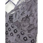 Free People  Women's Dress Adella Slip Mini Charcoal Gray Lace Feminine Size XS Photo 3