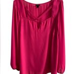Torrid Georgette keyhole long sleeve blouse fuschia 2X Photo 3