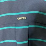Nautica  Long Sleeve Striped Blue Blouse Button Up Lightweight Nautical Top Sz S Photo 5
