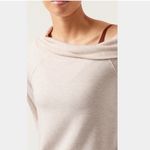 Athleta Womens Plus Studio Barre Sweatshirt Top Beige Heather 3X Athleisure Photo 2