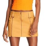 I am gia I.AM.GIA exposed zipper tan d ring street style mini micro skirt Photo 3
