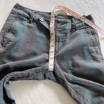 JNBY JIANGNANBUYI Designer Low Rise Plaid Chinese Streetwear Capri Pants Size S Green Photo 6