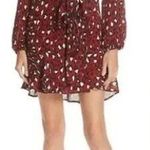 ALC Frank A.L.C. Red & Black Leopard Print Silk Mini Wrap Dress Size 4 Photo 0