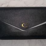 Coach CC487 Black Wyn Cross Grain Leather Clutch Wristlet Bag NWT $225 MRSP Photo 1