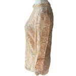 Shilla  Chic Lace Blouse in Cream Pink Size Small Office Bohemian Business Casual Photo 2