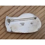 925 Sterling Silver Vintage Mexico Cat Pin Brooch Sleeping Laying Kitty 1.5" Photo 2
