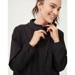 Aerie Offline Black Nylon Poly Rain Jacket Windbreaker Classic Fit Sz L Photo 3