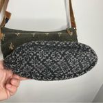 Fat face‎ wool Blend embroidered crossbody bag bucket bag Gray Photo 4