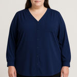 D&Co Denim & Company Blue Button Photo 0