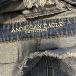 American Eagle distressed denim overalls dress size medium Photo 5
