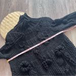 ZARA limited edition black ecru knit 3D flower knit sweater Photo 2