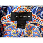 Liz Claiborne  Size 16 Multicolor Paisley Print Dress Short‎ Sleeve Boho Chic Photo 6