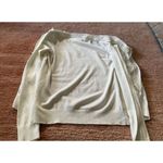 Studio V White Floral Rosette Cardigan XS 3D Applique Button Front Sweater White Photo 5