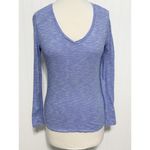 Old Navy  Women's Pinstripe V Neck Long‎ Sleeve Pullover Top Blue Size Small Photo 7