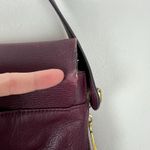 Fossil  Maya Shoulder Bag Burgandy Leather Flap Exterior Pockets Solid‎ Casual Photo 12