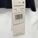 Good American Crop Strong Shoulder T Shirt Black Stretchy Knit Womens 14-16 Photo 4