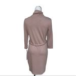 Calvin Klein NWT  3/4 Sleeve Scarf Cowl Neck Belted Midi Dress Photo 6
