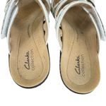 Clarks Laurieann Cove White Leather 3 Adjustable Strap Slip On Sandals Size 8.5 Photo 6