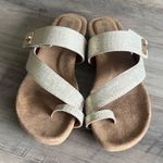 Giani Bernini  Memory Foam Rilleyy Gold Detail Velcro Strap Sandal NWOT Size 9 Photo 0