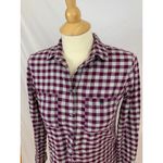 Madewell  Mini Check‎ Market Popover Purple Gingham Top Shirt Photo 1