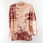 Free People  Be Free Long Sleeve Tie Dye Tee Shirt Pink Clay XS Photo 1