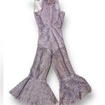 Alice McCALL Rouge pink Boogie Nights Cropped Metallic Crocheted Jumpsuit Size 0 Photo 11