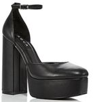 AQUA Bloomingdale’s Lisa Ankle Strap Platform Sandals in Black, Size 9 New $138 Photo 0