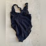 No Boundaries Vintage  Black Racerback Lace Bodysuit, Size Large Photo 2