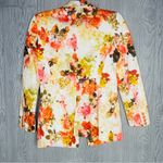 ZARA  basic Pique Floral long sleeve button front Blazer jacket size small Photo 7