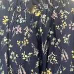 Sara Campbell Floral Navy Ruffle Sleeve Collar Size XS Dress Tiered Lina Blue Photo 8