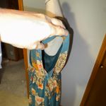 Baltic Born  Madeline maxi dress jade Floral Print Wrap ruffle Belted High Low Photo 5