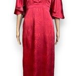 Fe Noel X Target Women's Palm Leaf Contrast Print Maxi Dress, Size 6 2022 Red Photo 3