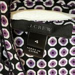 J.Crew Purple Black Cut out Neck Silk Blouse Photo 2