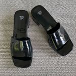 Wild Fable  Black Patent Chunky Block Heel Slides Sandals Size 7 Photo 1