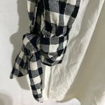 ZARA Gingham Poplin Tunic with Side Slit Black White Size Large Photo 4
