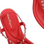 Salvatore Ferragamo TAHITI CORAL LEATHER T-STRAP FLAT SANDALS SIZE 6 C Photo 8