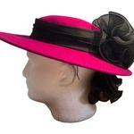 Lancaster Vintage USA Wool Sonni San Francisco Pink Fascinator Derby Hat Photo 7