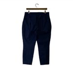 Everlane NWOT  Navy Blue Side Zip Skinny Cotton Pant Curvy fit short Size 14 Photo 3