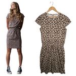 Duck Treads Dress Womens Large Brown Leopard Short Sleeve Lightweight Blouson Photo 1