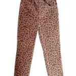 Kut From The Kloth NWT Rachael Mom Jeans Coffee Animal Print Corduroy Size 2 NEW Photo 1