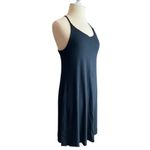 Women's Black Jersey Knit Keyhole Sleeveless Stretch Mini Dress Size Small Photo 3