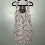 Free People  Racer Back Mini Dress Leopard Jersey Gray Women’s Large Photo 0