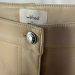 Wilfred Aritzia  Melina Straight Leg Vegan Leather Pants in Sand White Size 6 Photo 5