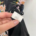 Hello Molly  Black Peach Green Floral Mini Wrap Dress Sleeveless Ruffled Women 10 Photo 7