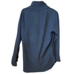 J. McLaughlin Blue Asymmetrical Gold Button Neck Size XS Fleece Pullover. Photo 3