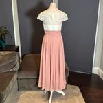 Women’s Ivory Lace Top Pink Chiffon V Photo 3