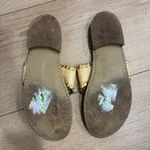 Jack Rogers  Leather Hydrangea Floral Embroidered Thong Slip On Sandals Size 6 Photo 8