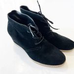 Björndal Bjorndal Rachel Black Suede Wedge Ankle Boots Women’s Size 7 Lace Up Bootie Boot Photo 1