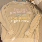 Wildfox Vintage Play Pretend Roadtrip Sweater Dollskill sand pastel graphic HTF Photo 5